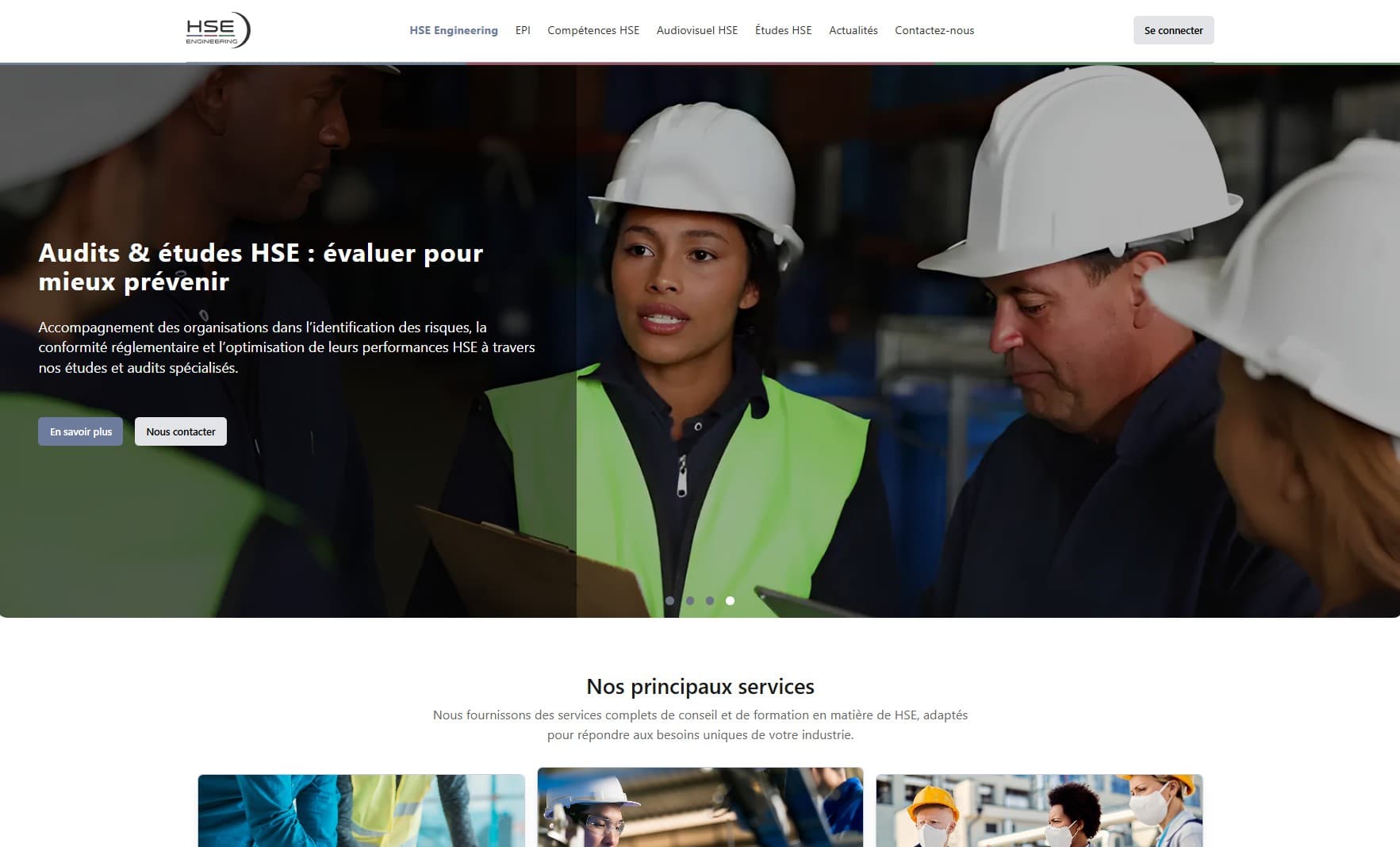 HSE Engineering — Web app B2B (conseil & formation HSE) 
